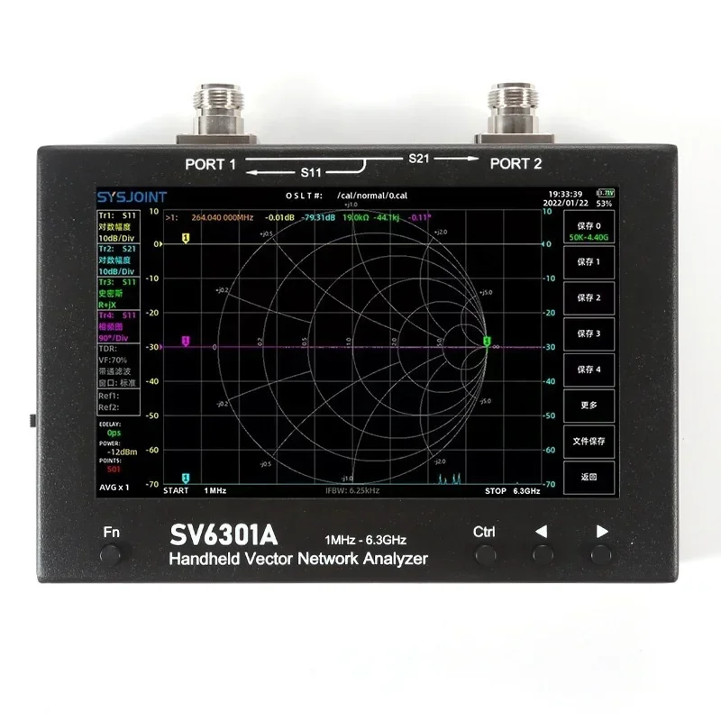 SV6301A Vector Network Analyzer 1MHz-6.3GHz Antenna Filter Amplifier Cable r f Component Testing