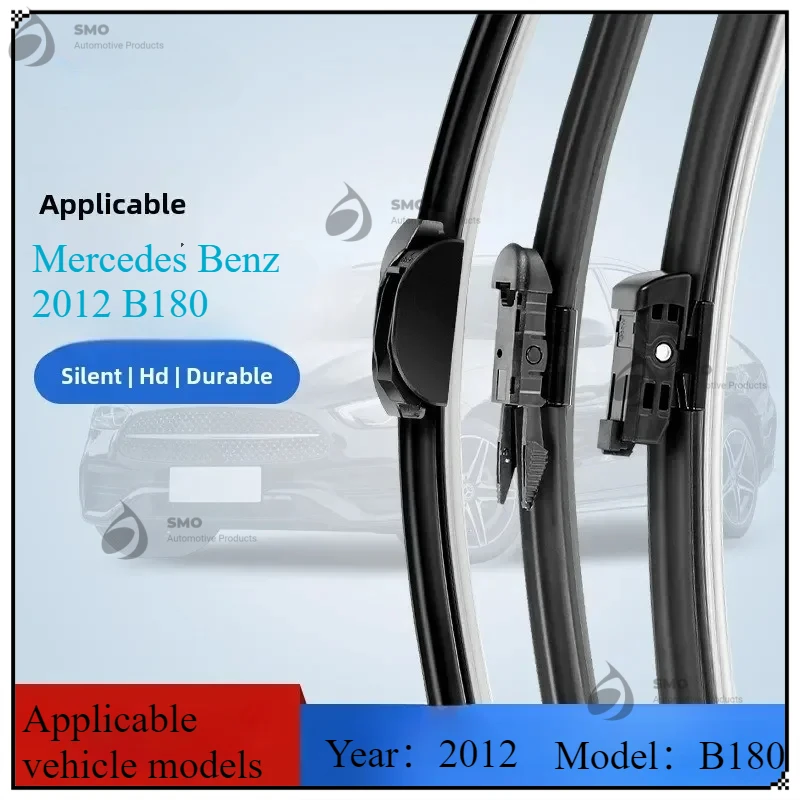 For Mercedes Benz 2012 B180 B-class Original Interface 90 ° Wiping Boneless Wiper, Original Natural Rubber Integrated Wiper New