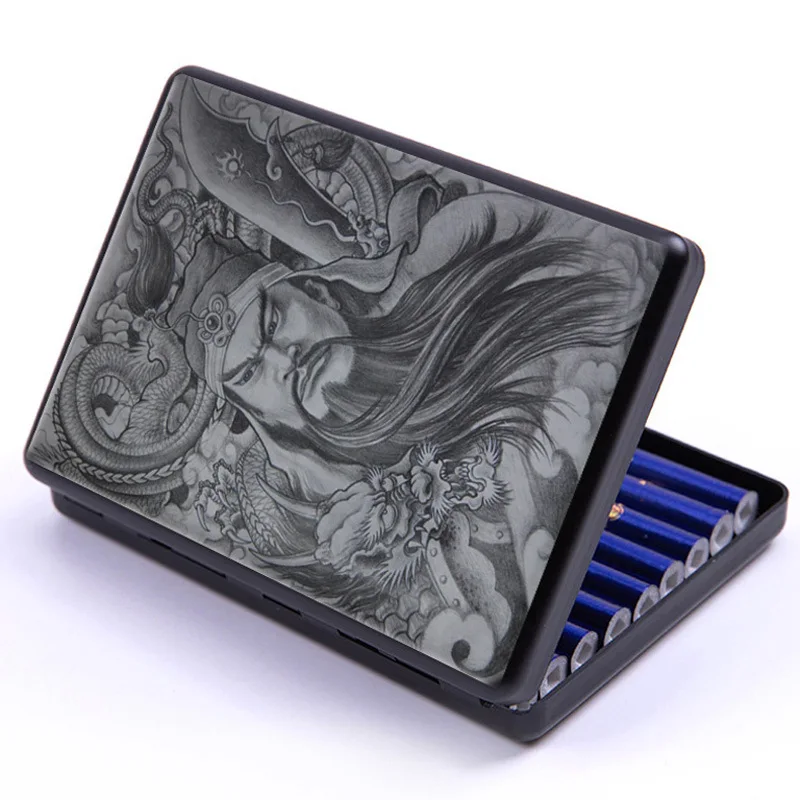 Luxury Carved Cigarette Case Box Container Vintage Pocket Cigarettes Case Box Holder Cigarette Storage Case Box Gifts