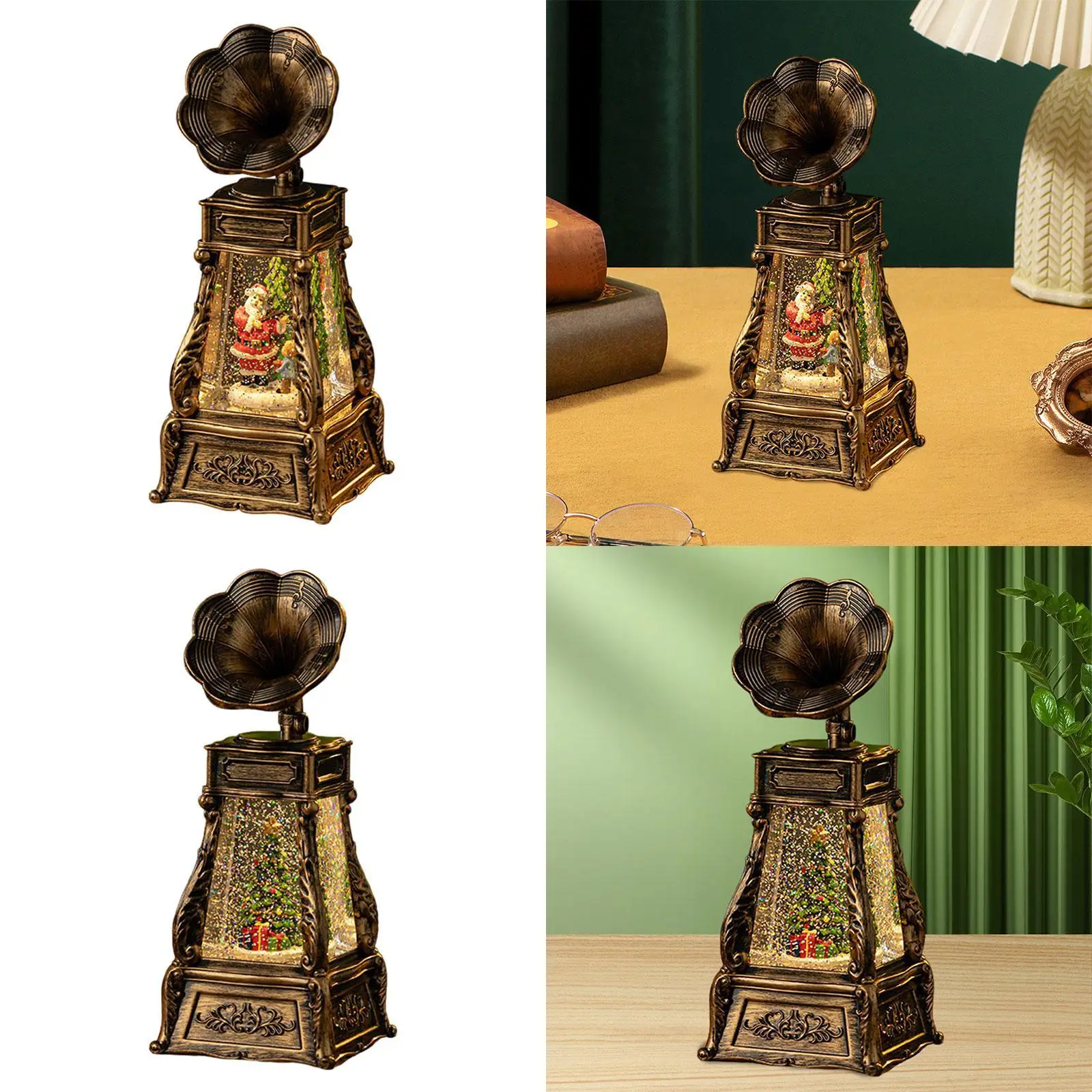

Christmas Snow Globe Musical Box Craft Phonograph Music Box Decor for Family