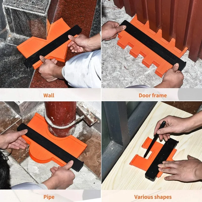 1 pcs Contour Gauge Profile Tool Duplicator Irregular Curve Ruler Woodworking Angle Measuring Template Copy Tool