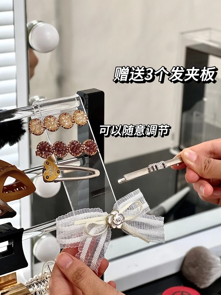 Acrylic Hair Clip Storage Box No-Assembly Multi-Layer Display Rack Perfect for High-End Headwear and Accessories
