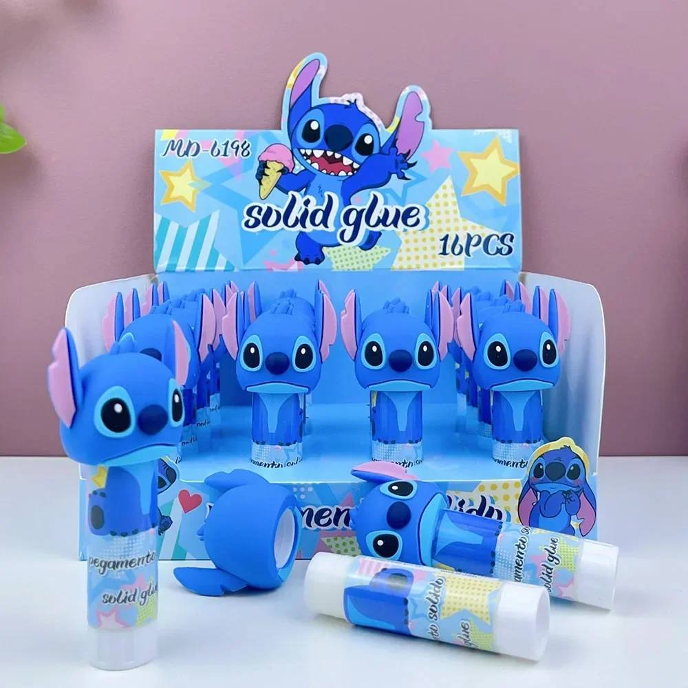 Pegamento sólido de Disney Lilo Stitch, adhesivos súper fuertes de dibujos animados, palo de pegamento, papelería para estudiantes, suministros escolares, regalos