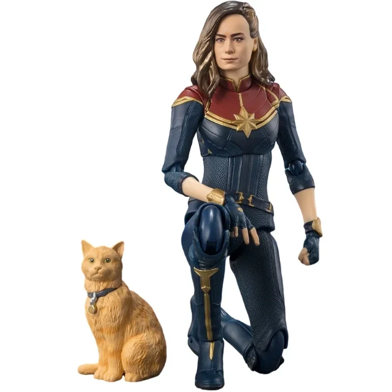 SHF Bandai-services.com Marvel 2 Carol Danvers, figurines d'action, jouet cancers, cadeau de collection, modèle d'anime, passe-temps, original, en stock