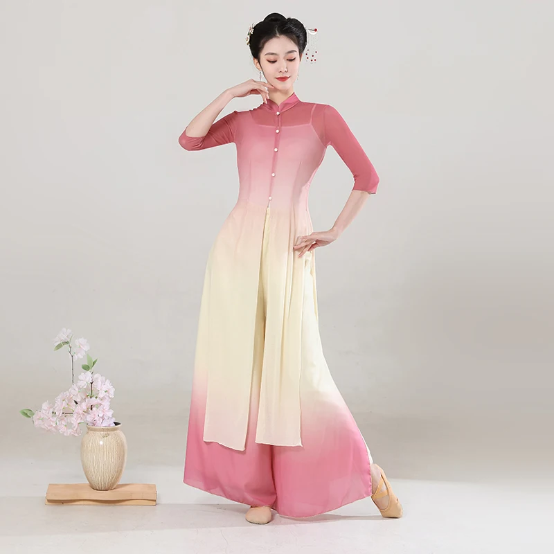 Classical Dance Costumes Women Gradual Change Chinese Dance Practice Clothes Stage Dance Wear Costume Female