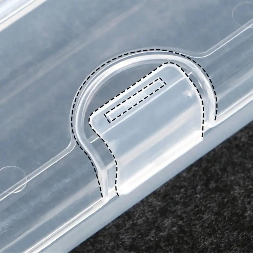 1Pcs Eyebrow Pencil Tableware Chopsticks Makeup Brush Storage Box with Cover Portable Plastic Box Organizer Transparent