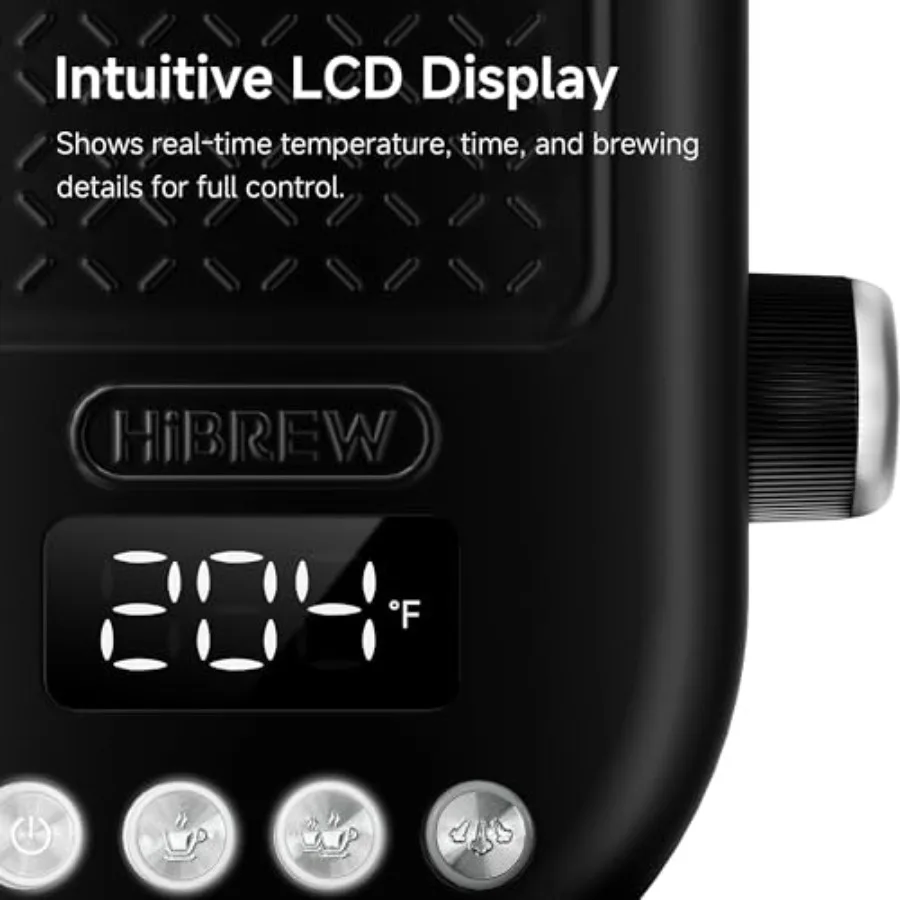 HIBREW H10B Máquina de café expreso de 51 mm para uso doméstico y cafetería Temperatura y configuración de volumen de taza totalmente ajustables Digita inteligente