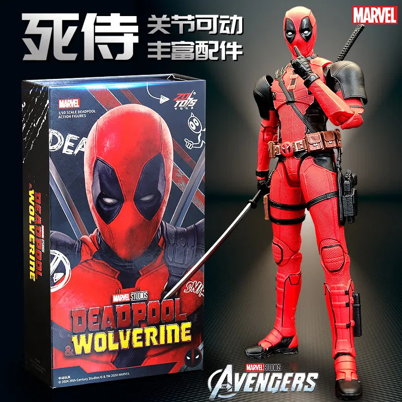 Deadpool dengan Kit garasi Wolverine mainan Deadpool tokoh aksi keren Wolverine gambar Marvel boneka Model hadiah Natal mainan anak-anak