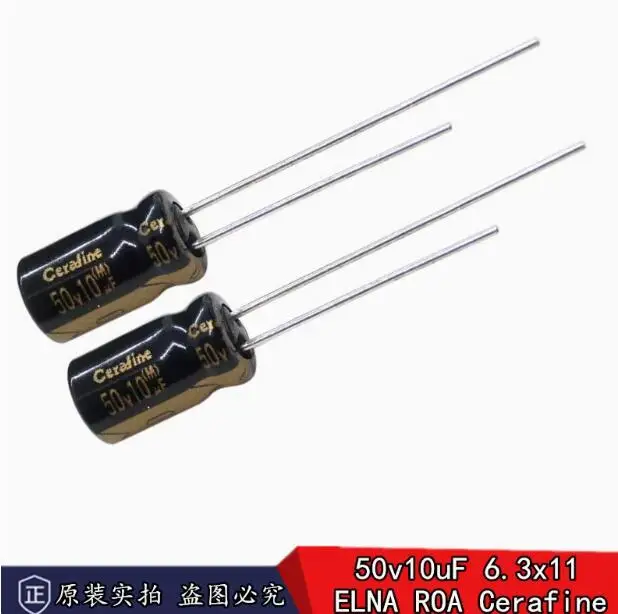 30pcs/lot Original Japanese ELNA ROA Cerafine 50v 10uF Audio Fever Electrolytic Capacitor 6.3x11mm Free Shipping