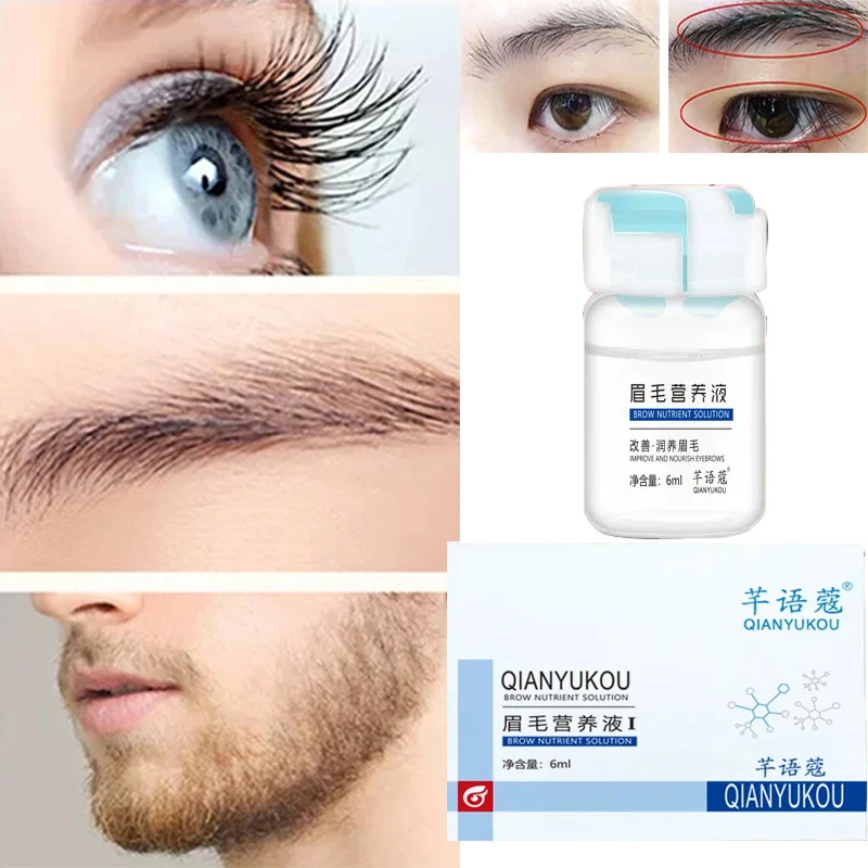 Soro de crescimento de sobrancelha para homens e mulheres Lashes Enhancer Líquido de nutrição de cílios grossos folículos nutritivos Extensão de linha fina