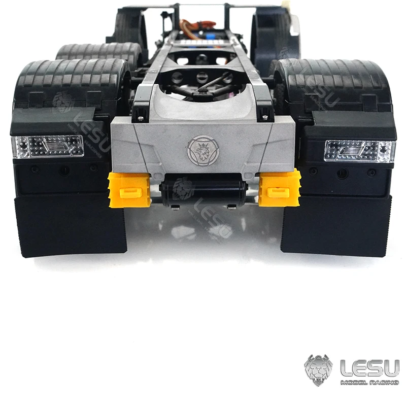 LESU G-6058 pasuje do Tamiya R470 R620 1/14 RC ciągnik ciężarowy tylny zderzak belka tylna skrzydło zestaw metalowe części zamienne