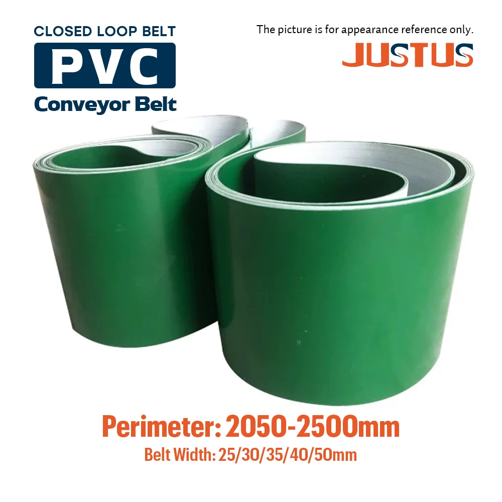 

PVC Transmission Conveyor Belt, Perimeter 2050–2500mm, Thickness 1–5mm, Width 25-50mm, custom sizes available