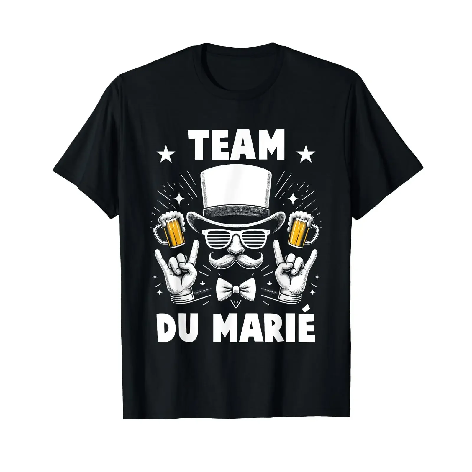 Футболка EVG Bière Humour Team Futur Marié Enterrement Vie de Garçon, винтажная, с эффектом потертости, в стиле стритвир, с легким дизайнерским акцентом, стильная.