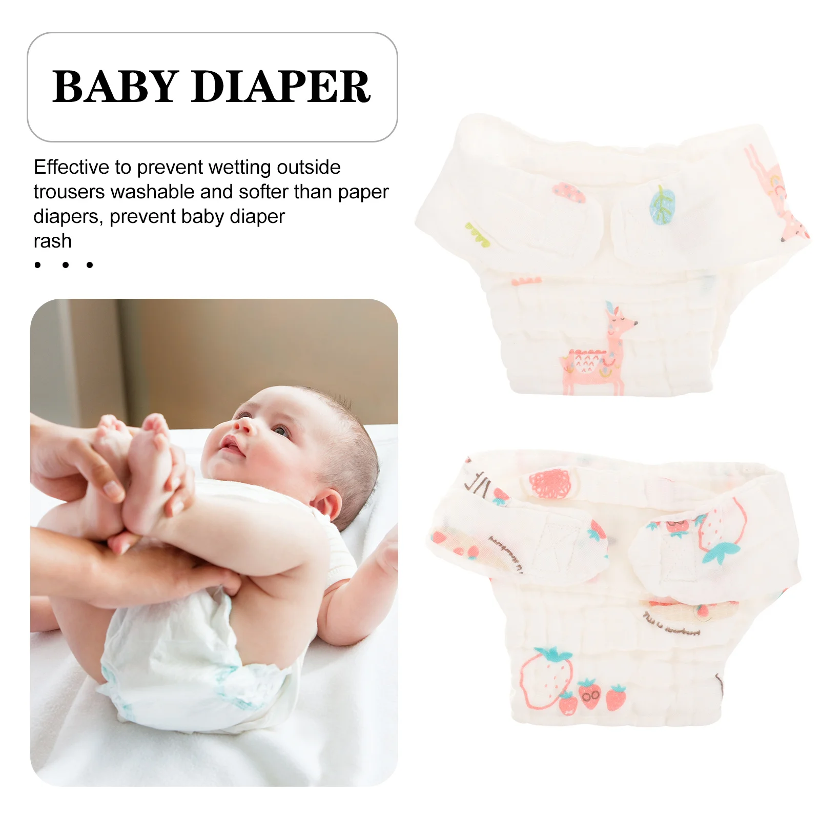 2 قطعة القطن الخالص قابلة لإعادة الاستخدام حفاضات الطفل السراويل قابل للغسل لينة تنفس ل الرضع فتاة حفاضات القطن قابلة لإعادة الاستخدام حفاضات الطفل السراويل