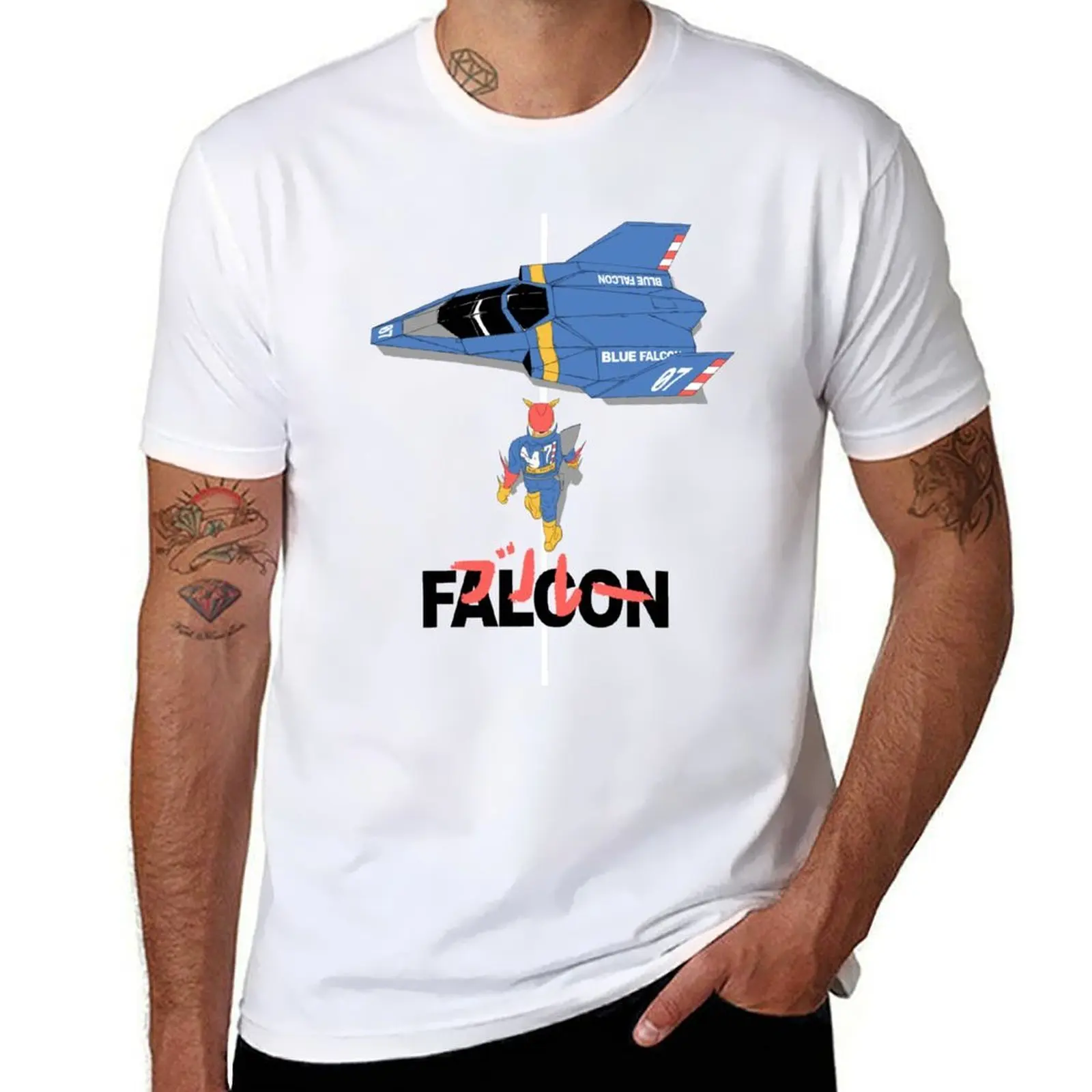 

The Legendary Blue Falcon T-Shirt t shirt personalised anime t shirts oversize T-Shirt