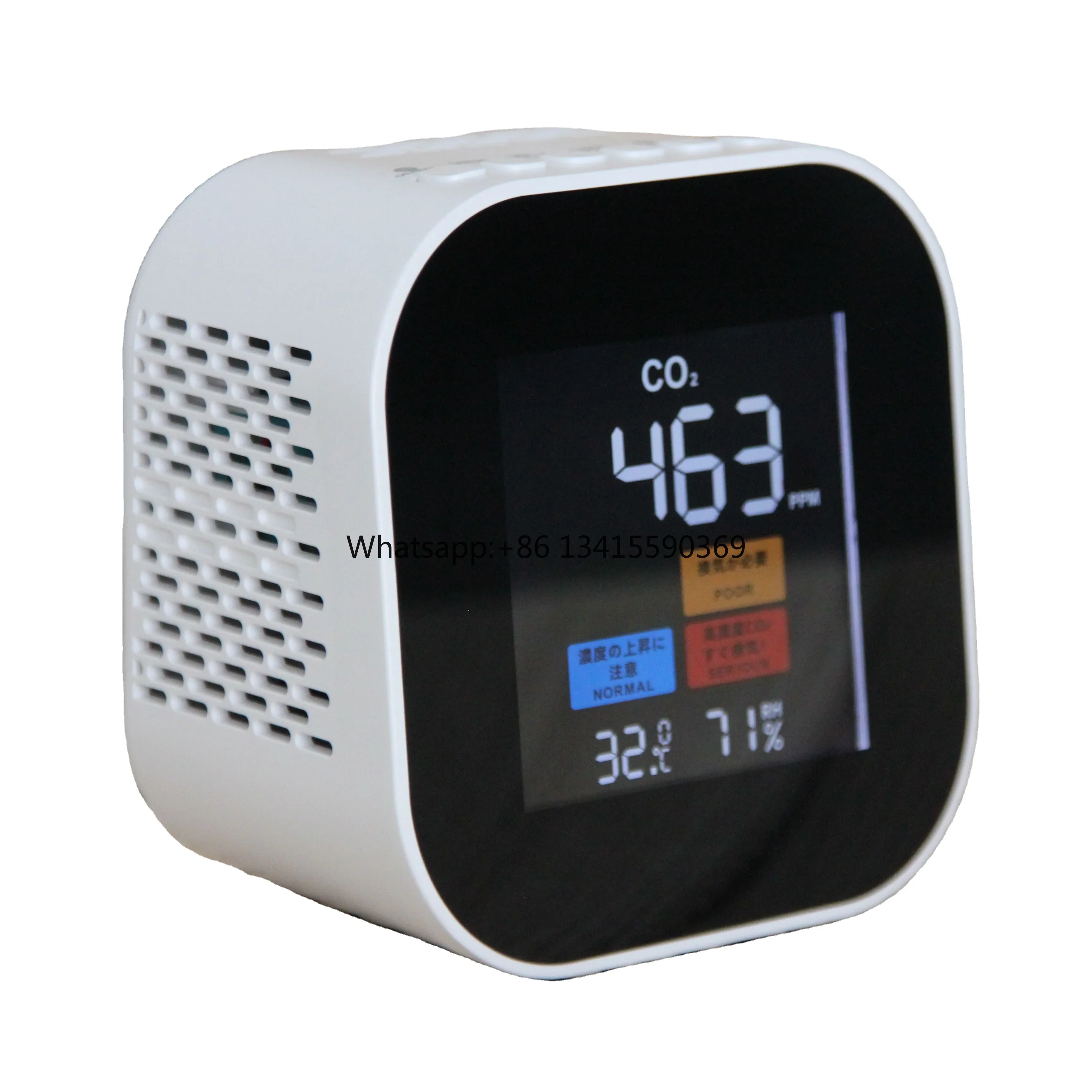 

CO2 Detector NDIR Temperature and Humidity and Air Quality with Auto Alarm CO2 Gas Analyzer