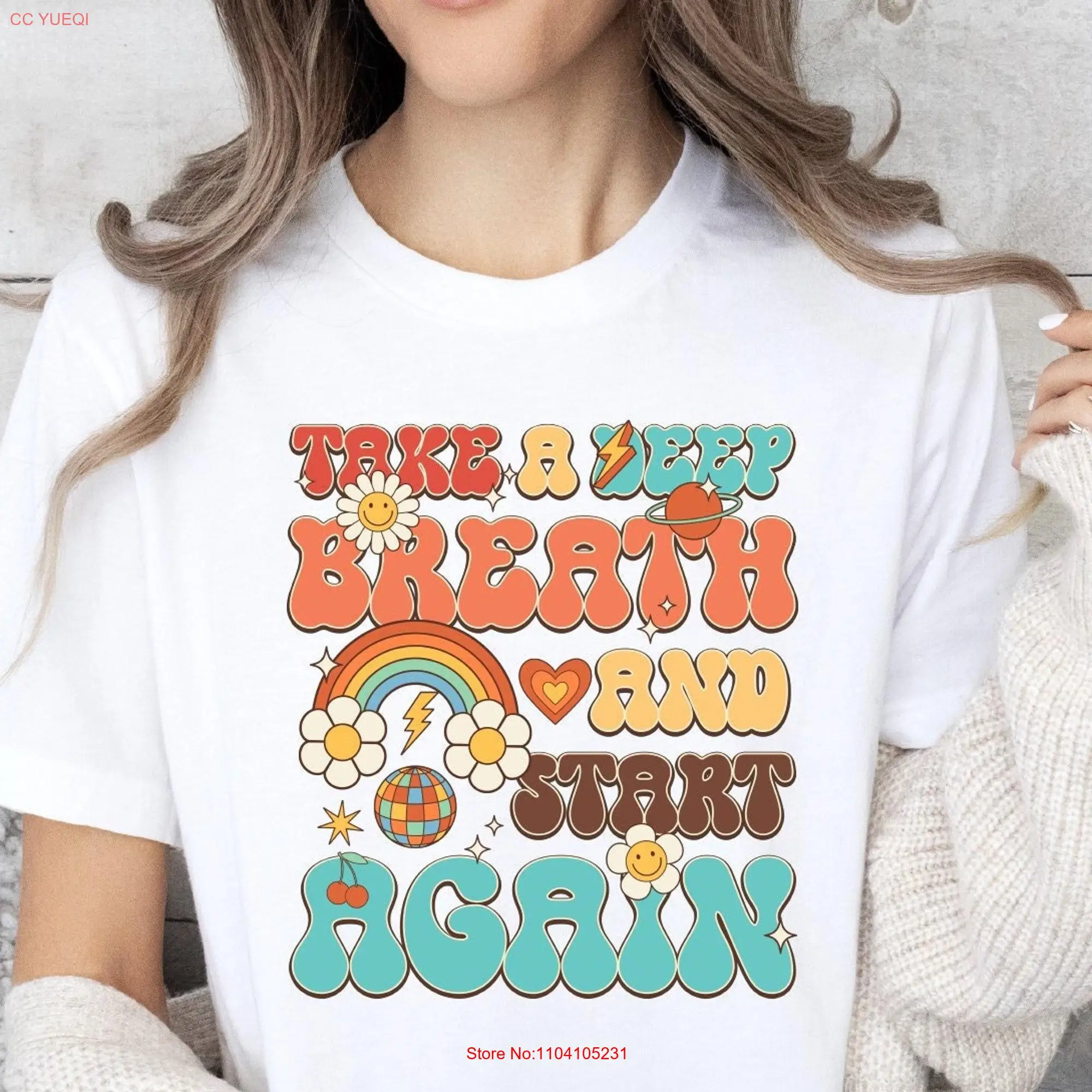 Take A Deep Breath And Start Again T Shirt Mental Health Motivational Self Love Inspirational Positive Quotes