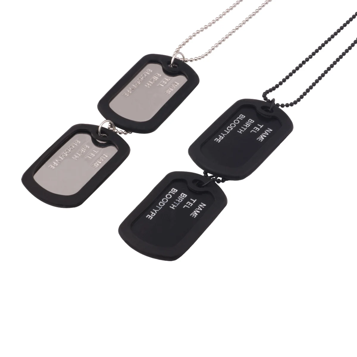 

Double Tag Necklace 5.5x3.5cm Durable Pet ID Tags Pet Tags Dog Blood Type Info Dog Collar Accessories
