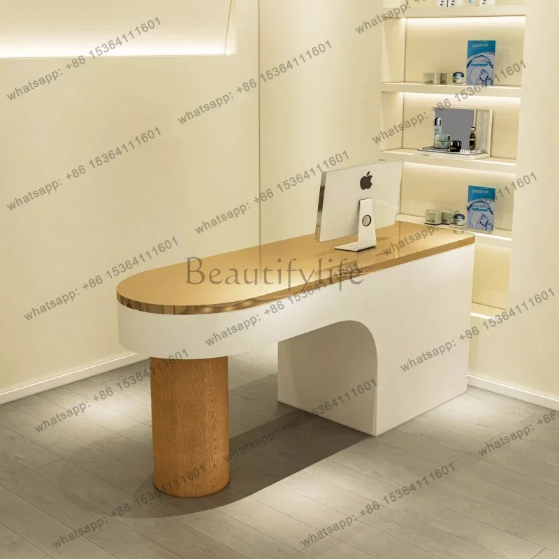 LJY Medical Rental Reception Desks Beauty Modern Church Stands Reception Desks Podium Front Recepcion Mostrador Office Furniture