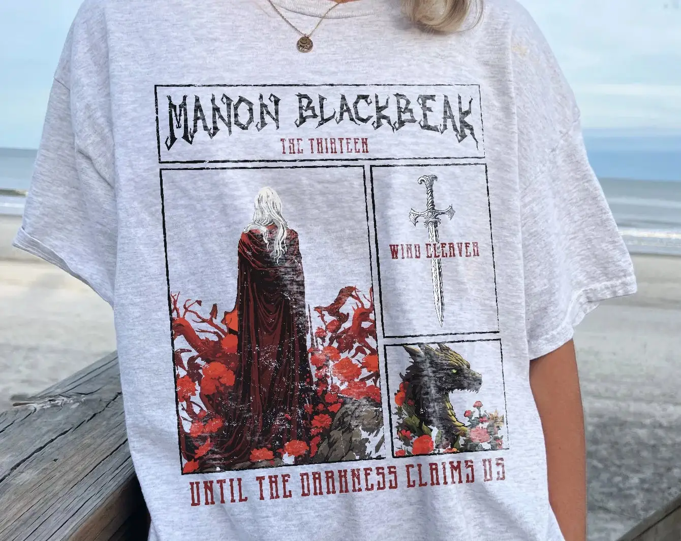 Manon Blackbeak Shirt Shirt Fantasy Apparel Y2K Top Cotton Oversize The Thirteen Shirt Abraxos Licensed Throne Of Glass Top Tee