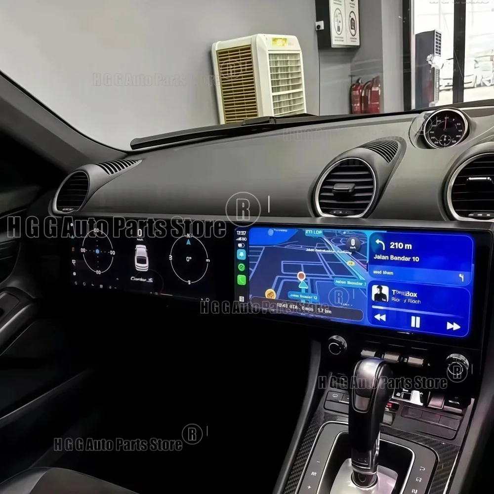 

Двойной 12,3-дюймовый экран CarPlay для Porsche 718 Boxster 2016-2023, автомобильный радиоприемник, GPS-навигация, мультимедийный плеер, головное устройство Android 14