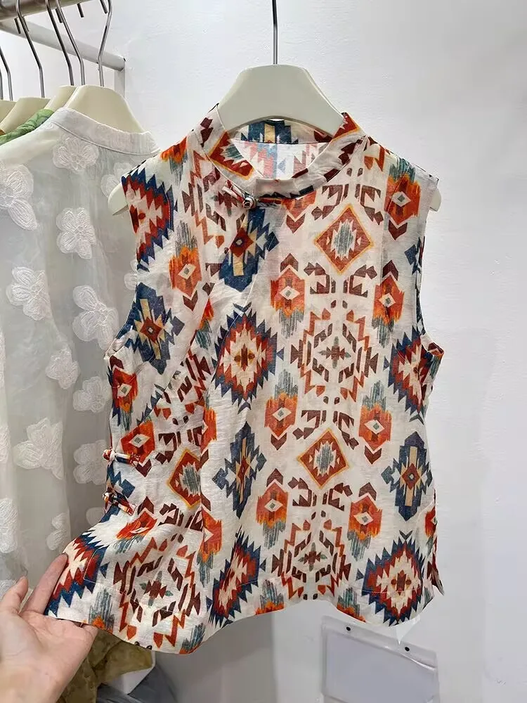 n Print losse dames zomer irt round Ne Svel top leeftijd-verdediging veelzijdige faionable katoenmix blouse