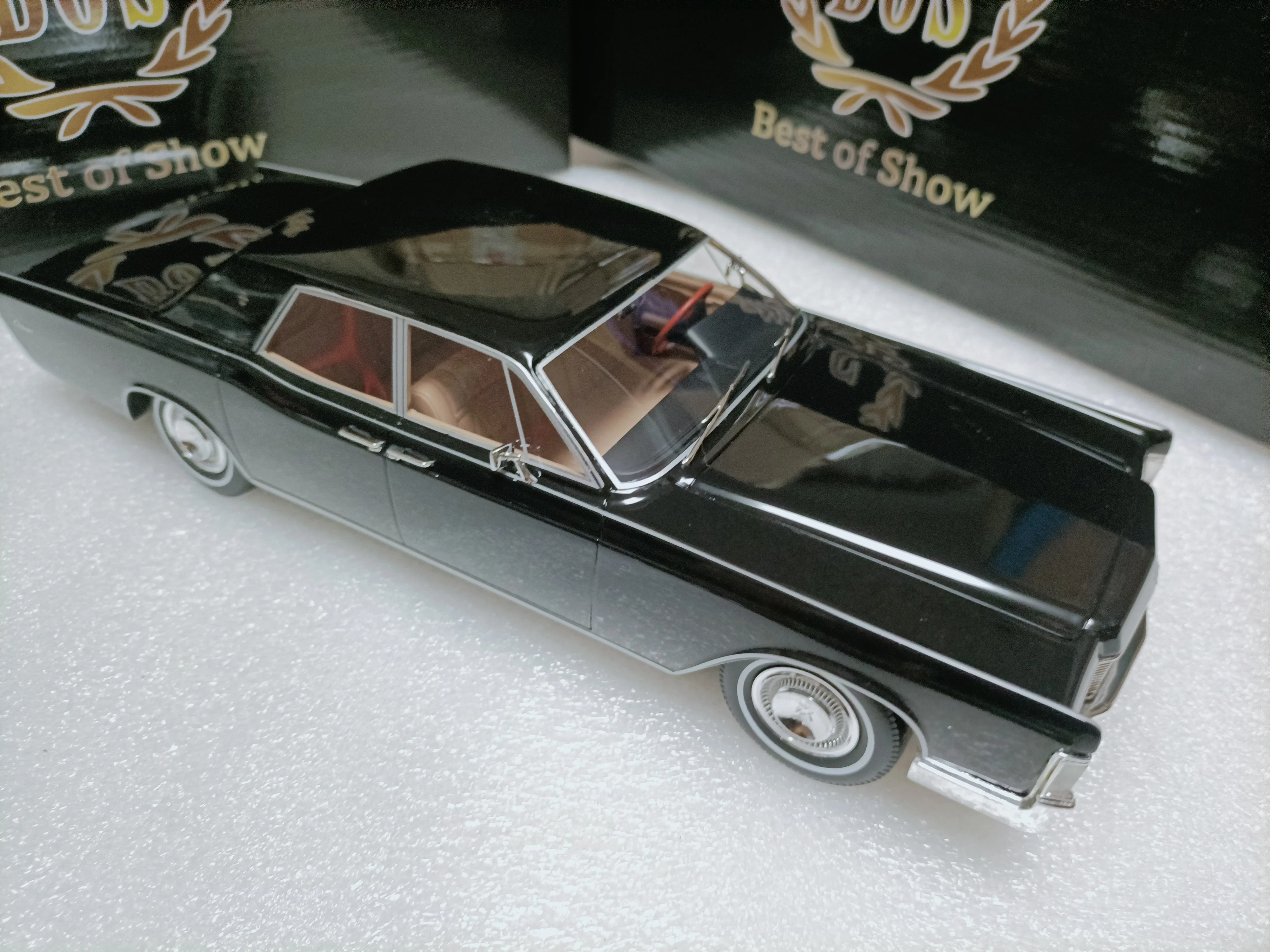 BOS 1:18 Continental 1968, schwarzes Oldtimer, Simulation, limitierte Auflage, Kunstharz, Metall, statisches Automodell, Spielzeug, Geschenk