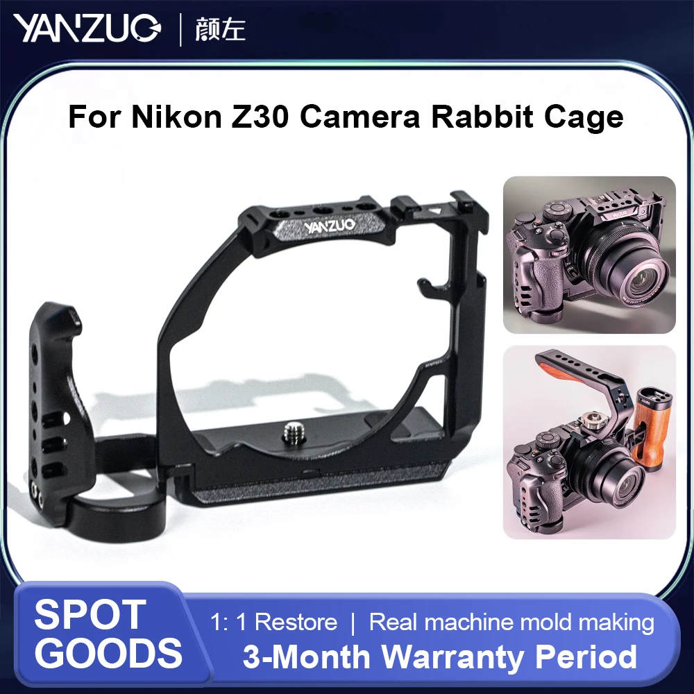 Camera Rabbit Cage for Nikon Z30 Camera Accessories with 1 /4 Screw Hole Locating Aluminum Alloy Protection Frame Camera Cage