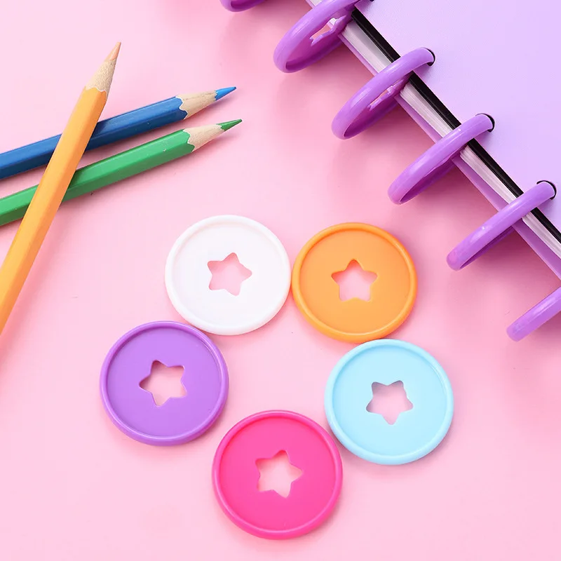 100PCS 35MM Pilz Loch Lose-blatt Büro Versorgung Bindung Disc Planer Bindemittel Ringe Bindung Kunststoff Ringe Notebook