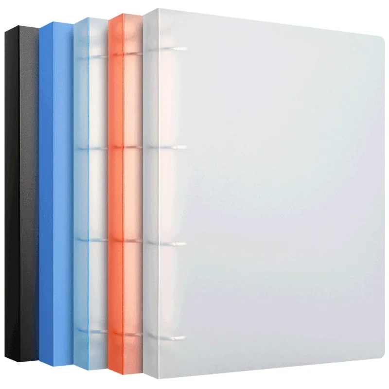 

A4 Binder 4 Hole Binder D-Type Punch Folder Office Storage File Ring Waterproof Test Paper Data Storage Folder Learning Supplies