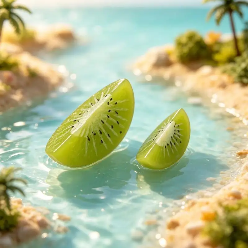 [F] 10Pcs Dollhouse Accessories Mini Sliced Fruit Watermelon Guava Kiwifruit Resin DIY Miniature Food Model Desktop Decor