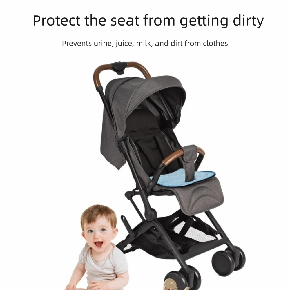 Waterproof Car Seat Liner Reusable Soft Flannel Infant Stroller Seat Protector 4-Layer Leakproof Breathable