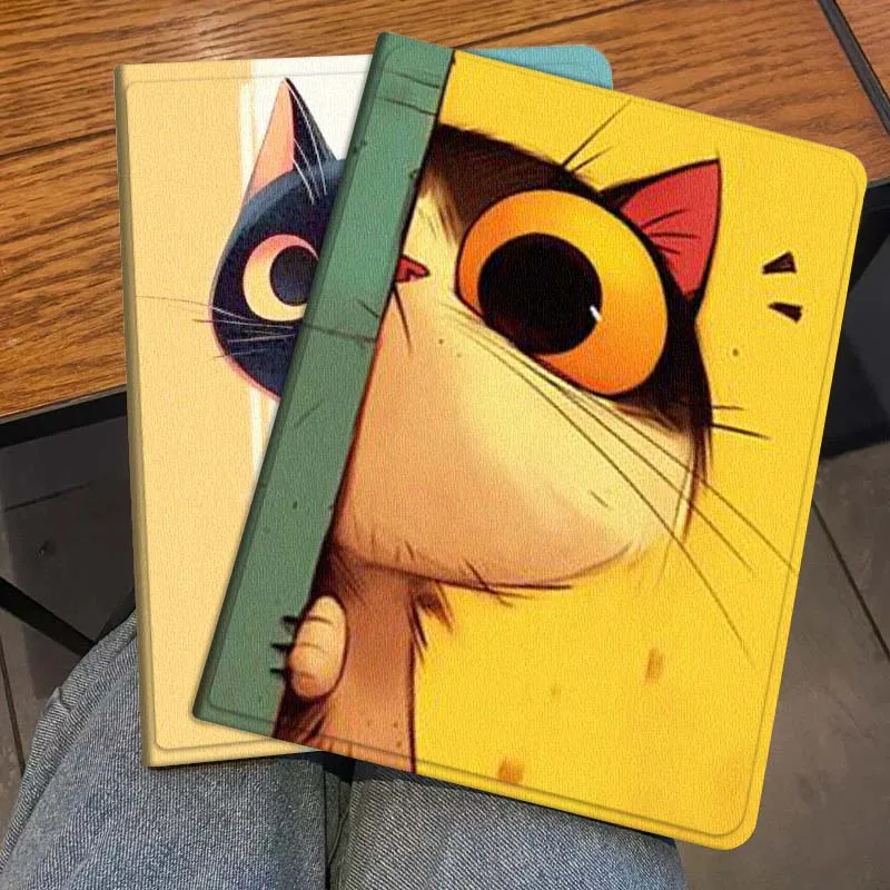 

Чехол для планшета с мультяшным котом, популярный для Honor Pad 8, V8, 9, GT, MagicPad 13, 3, 2, Tab, MatePad Pro, Air 12, X, 12.6, складной, подарочный