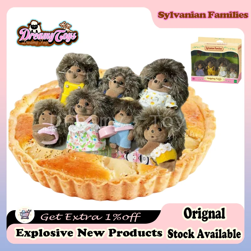 In Stock Original Sylvanian Families Anime Figure Hedgehog Families Kawaii Doll Toy Sylvanian Family Room Collection Girls Toy