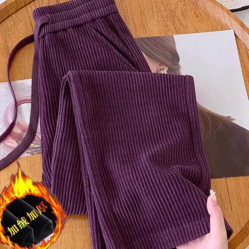 سروال قصير كوري هارلان سروال نسائي لخريف وشتاء 2025 جديد عالي الخصر فضفاض أنيق غير رسمي مناسب لجميع المباريات سروال نسائي #5