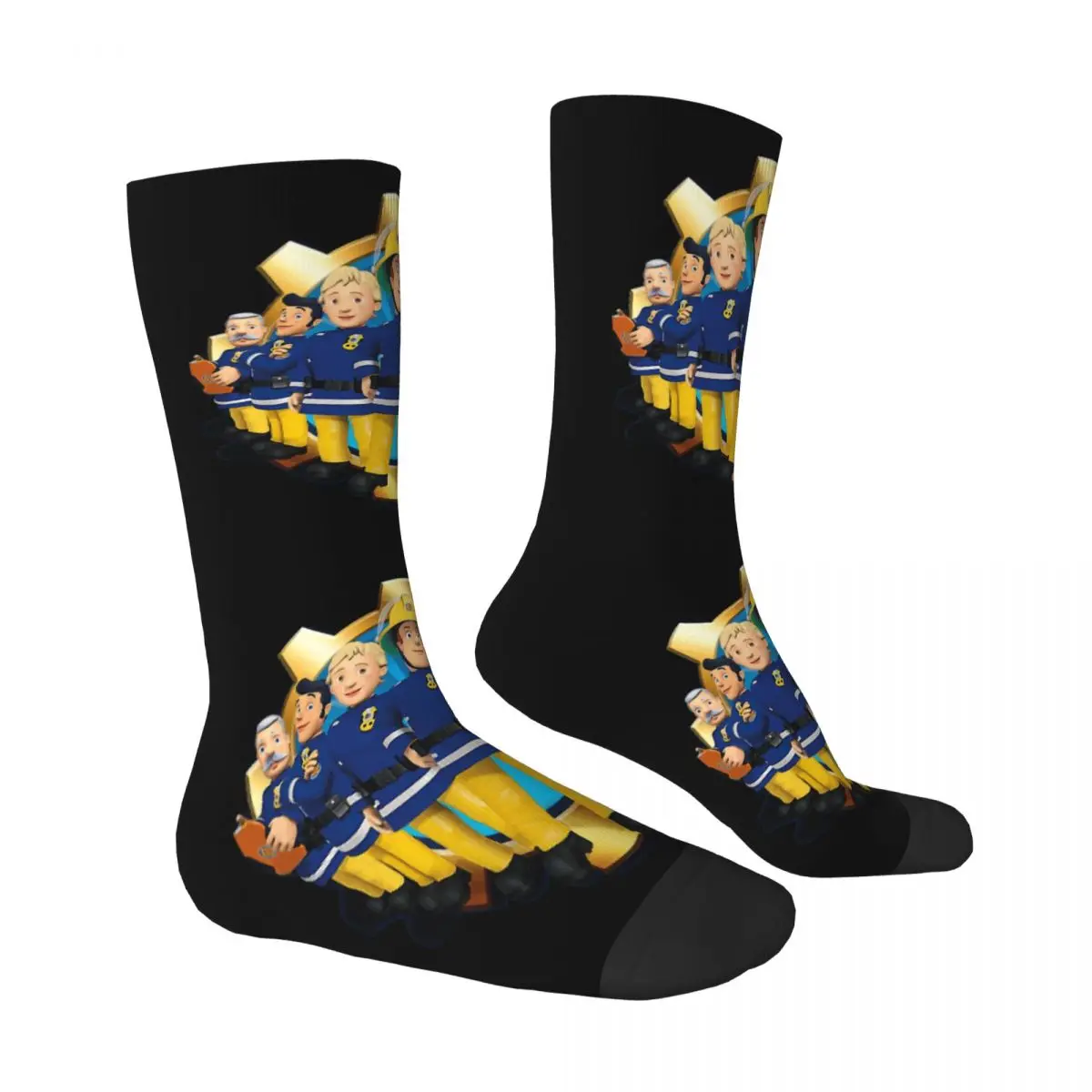 Geschenke Fireman Sam Hero Socks Male Mens Women Spring Stockings Polyester