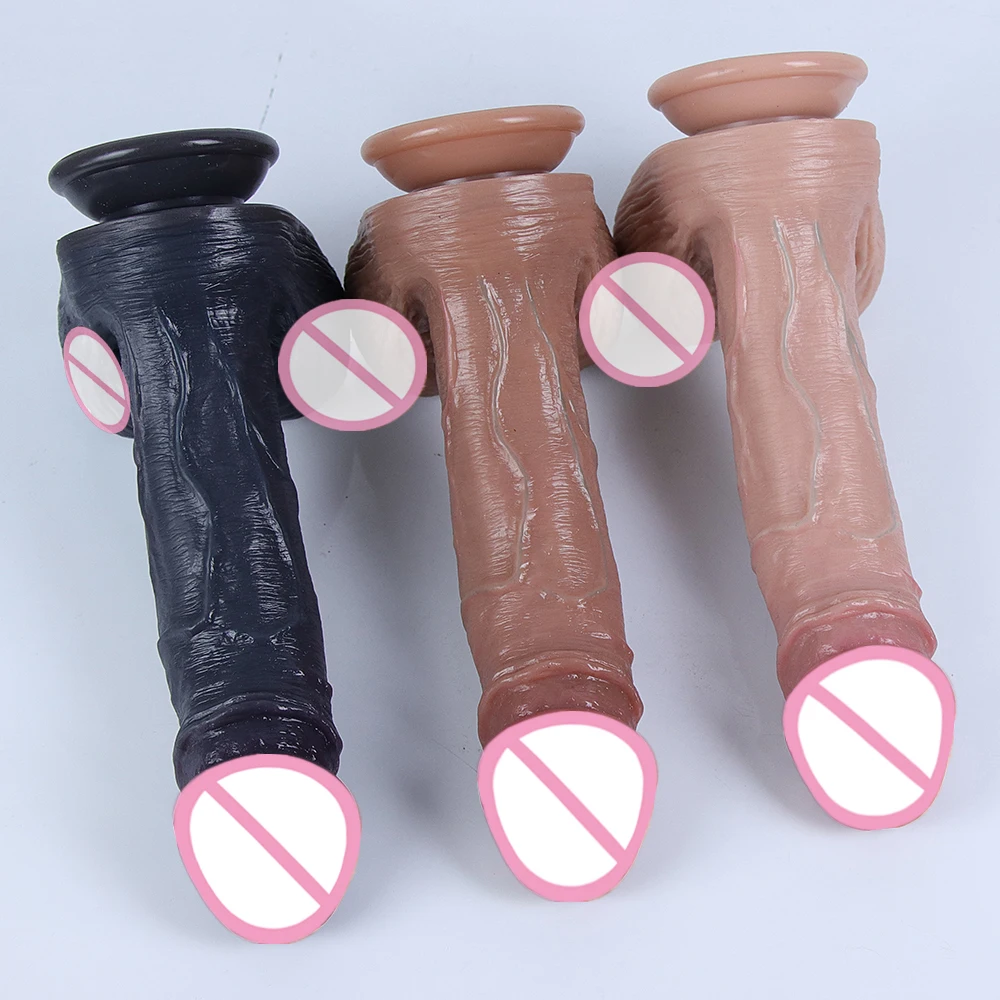 S/L Realistic Dildo Soft Dick With Female Stimulator Big Penis Anal Plug Adult Man Real Cock Suction Cup Sex Toys For Women Hole