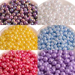 500G 6/8/10mm acrylic solid color AB colored rice beads Symphony beads Loose beads Handmade imitation pearls for craft