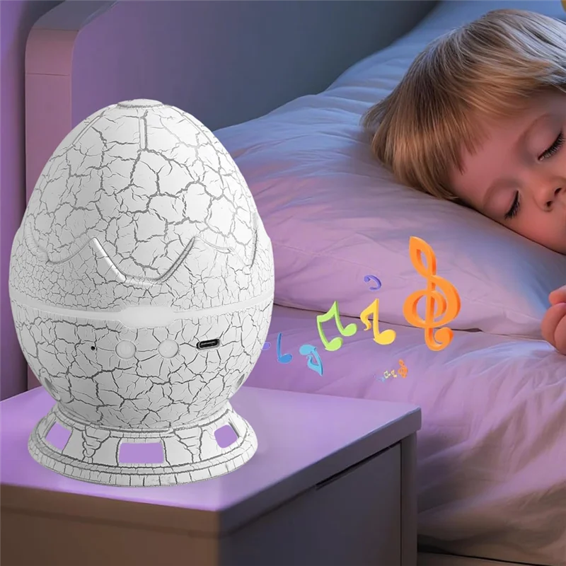 ABFY-Galaxy Star Dinosaur Egg Projector 7 Colors Night Light With Timer& Remote Control For Sleeping Atmosphere