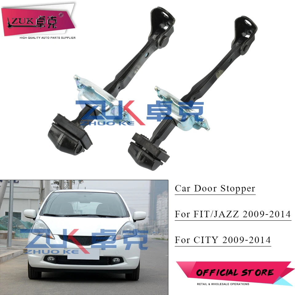 

ZUK Auto Door Checker For HONDA CITY FIT JAZZ 2009 2010 2011 2012 2013 2014 TM0 TF0 Car Door-Check Strap Stopper Stay Holder