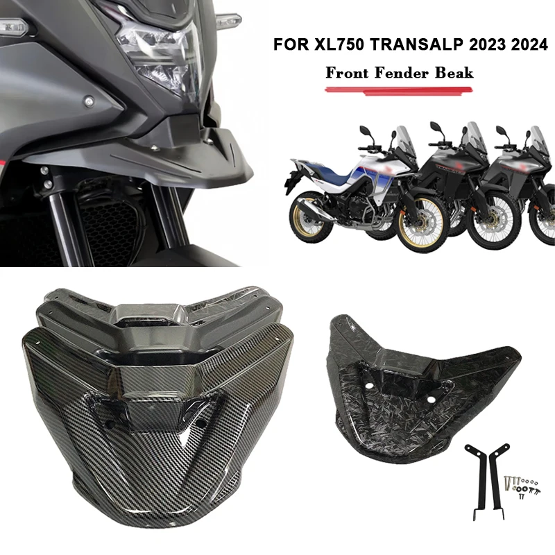 

TRANSALP XL750 Motorcycle Front Beak Fender Extender Nose Fairing Cowl Extension Wheel Cover For Honda XL 750 Transalp 2023 2024