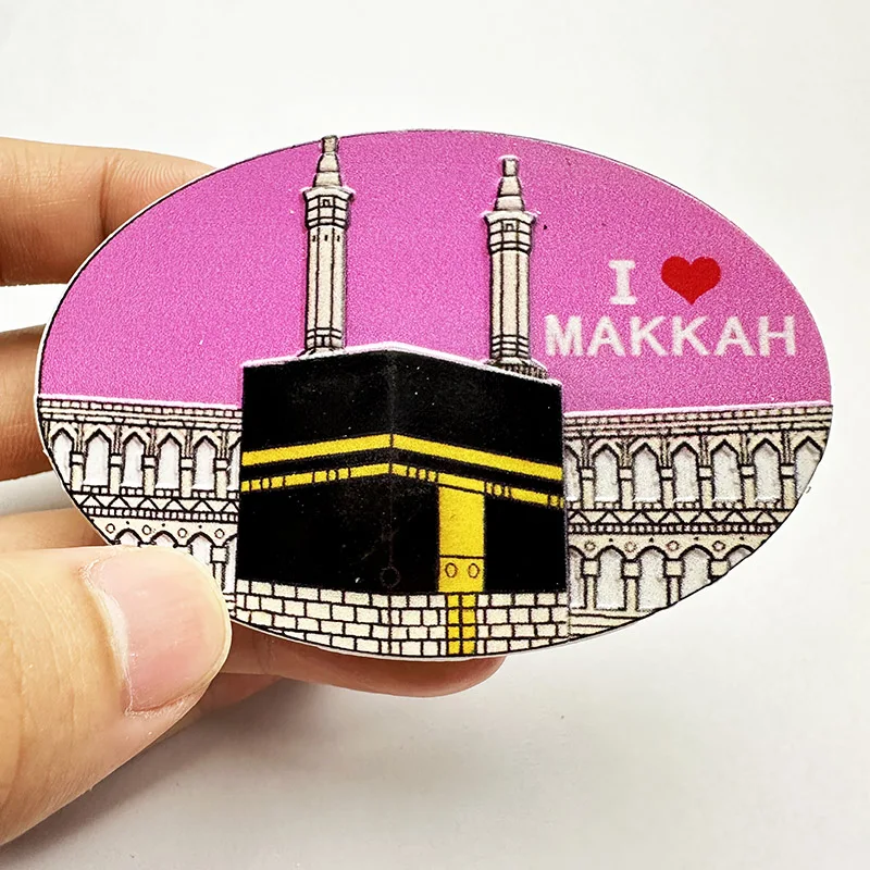 Mecca, Saudi Arabia, Architecture Tourism souvenirs 3D stereo refrigerator magnets Home decoration Collection crafts