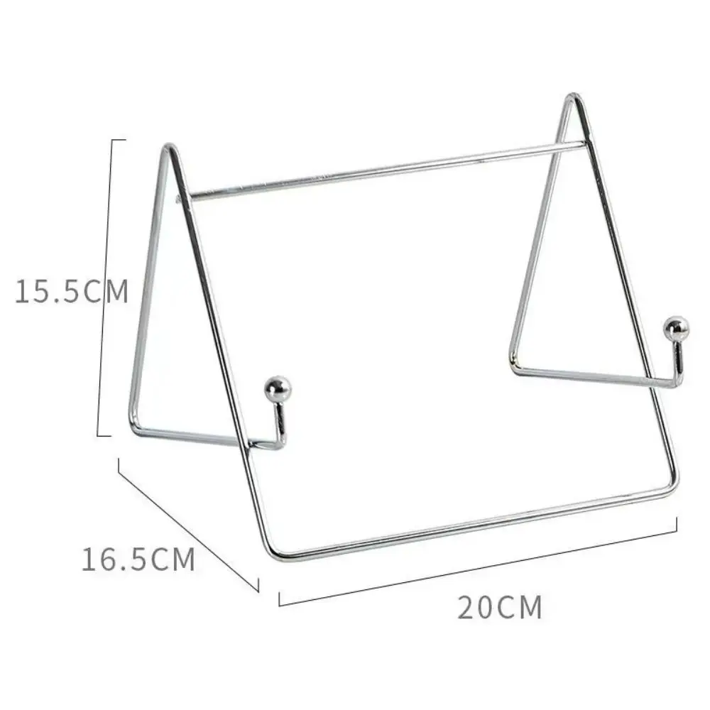 Ins Style Metal Flat Support New Silver Portable Desktop Support Creative Desktop Ornaments Book Reading Stand