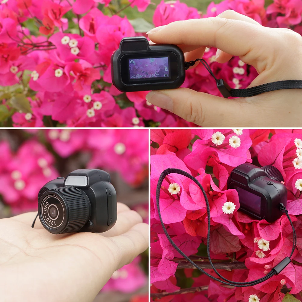 Mini Camera With 0.96in Screen CMOS Indoor Home Outdoor 1080P Sports Portable Vintage Video Recorder Support TF Card Y3000