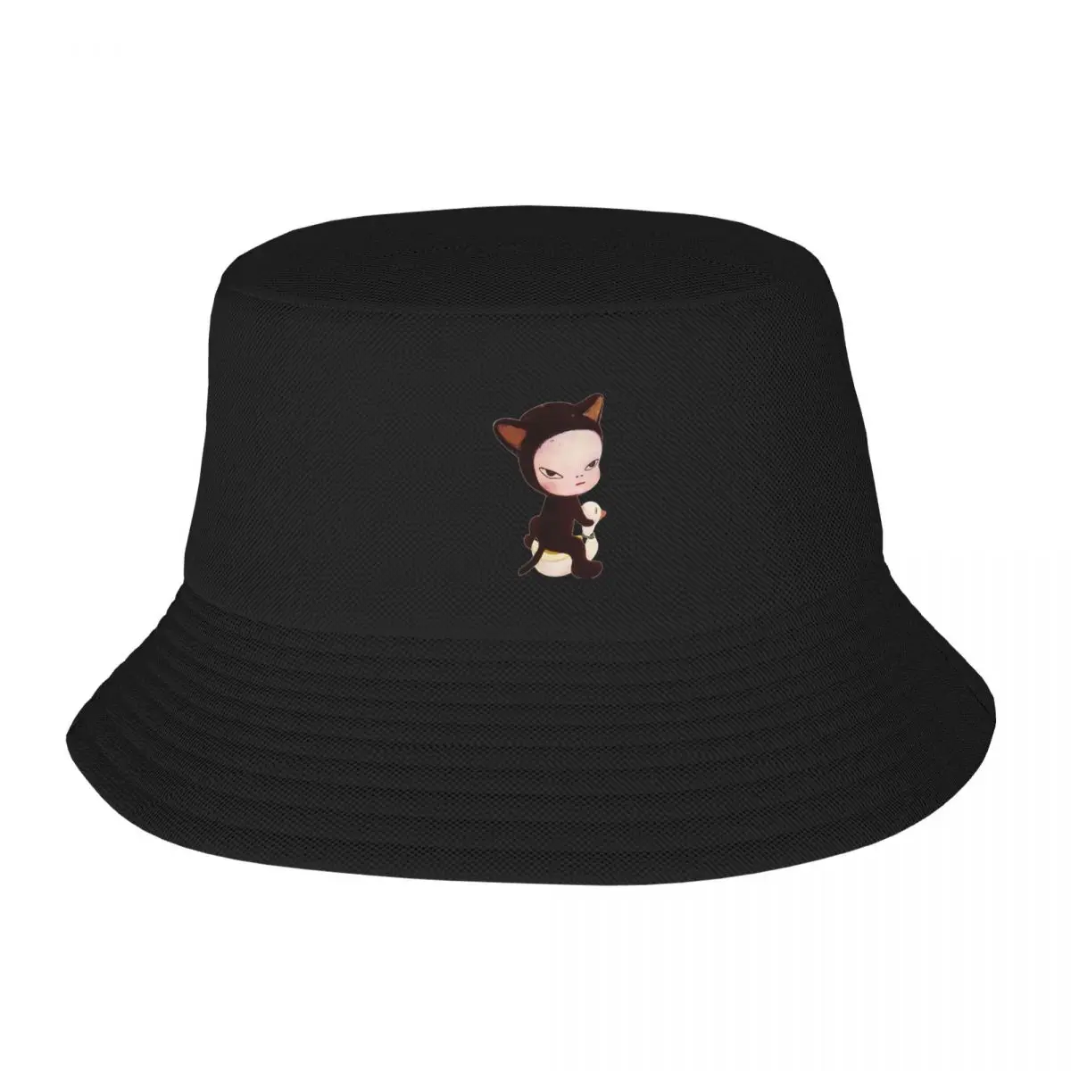 Yoshitomo Nara Artist Bucket Hats for Unisex Beach Floppy Hat Street Packable for Outdoor Fishing Fisherman Hats Bob Hat