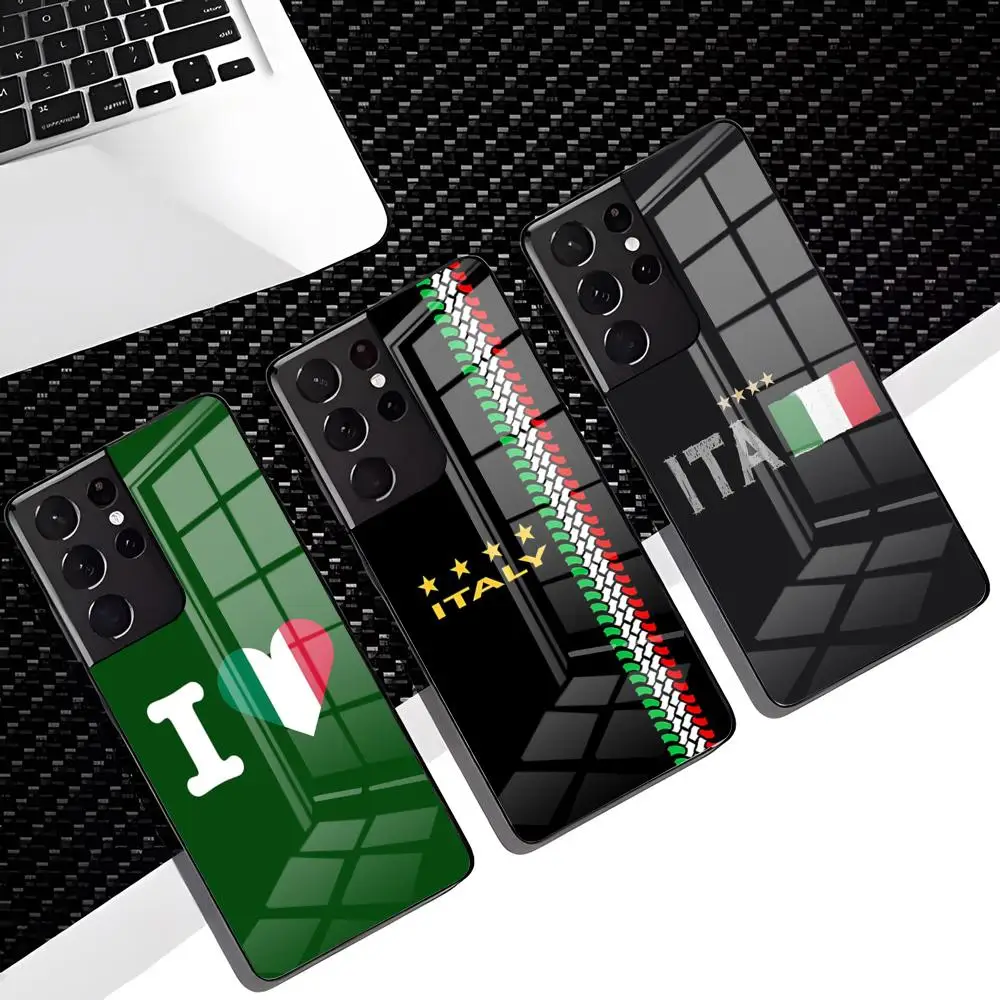 I Love Italia Phone Case For Samsung S26 S25 Edge S24 S23 S22 Ultra Plus Fe A57 A37 A17 A56 5G Glass Cover