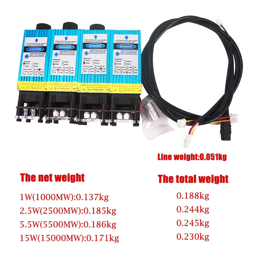 NEW 0.5W-30W Laser Mould Head CNC Wood Router Mini Laser Module Engraving Machine Laser Cutting DIY Engraver Parts Kit CNC 3018