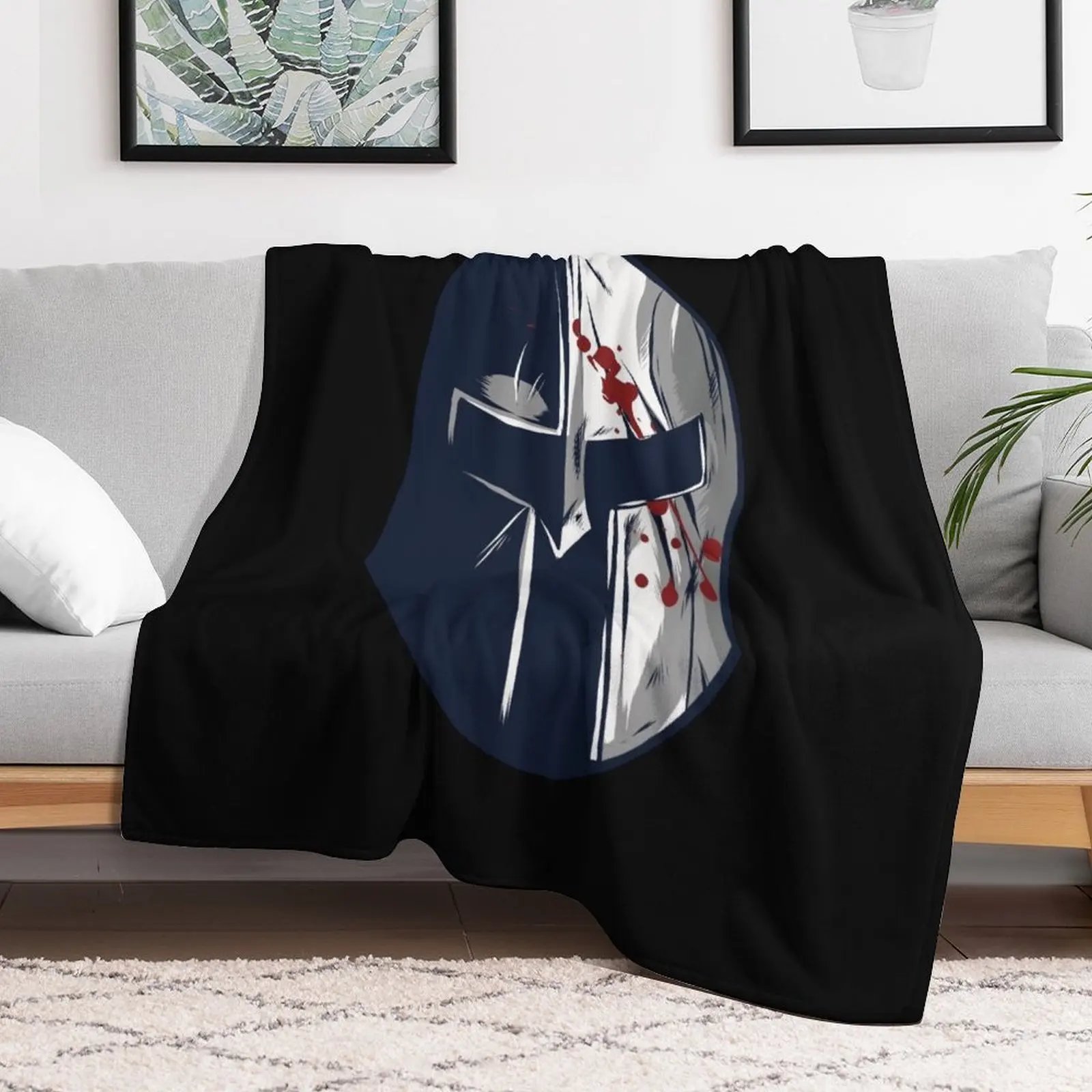 Spartan Helmet Throw Blanket Soft Big Winter beds Camping Blankets