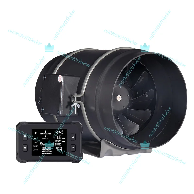 

Wifi Controlled Temperature Humidity Adjustable Tent Hydroponic Inline Duct Fan High Pressure Exhaust Smart Ventilation System