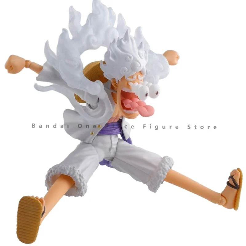 In Stock Original Bandai SHF One Piece Monkey D Luffy Gear 5 Sun God Nika Action Figure Animation Toy Gift Model Collector Anime